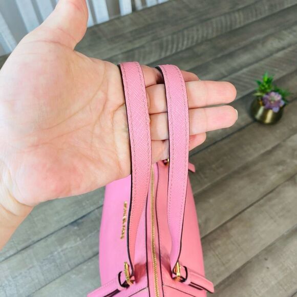 Michael Kors Charlotte Large Top Zip Tote Tea Rose - Picture 13 of 13